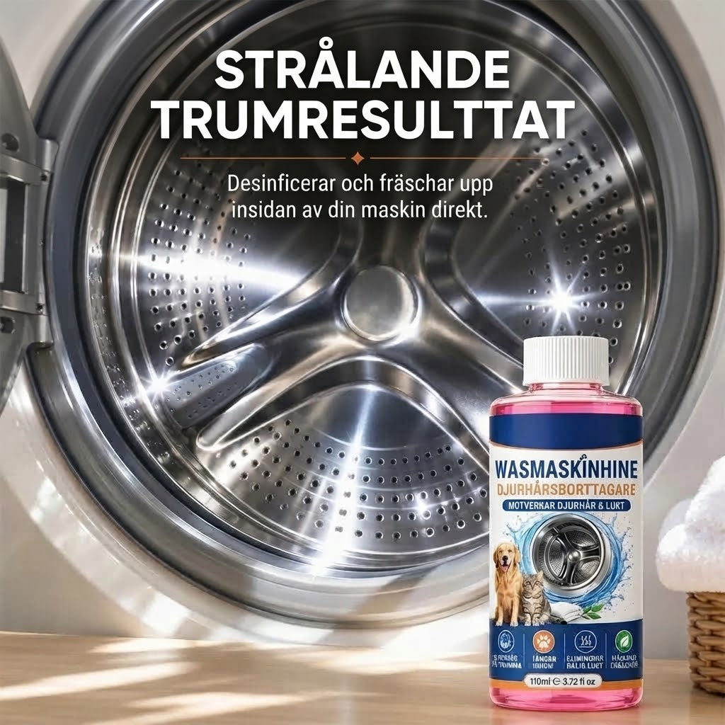 4 i 1 tvättmaskinsrengörare mot djurhår och dålig lukt