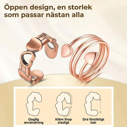 Justerbar kopparring med magneter