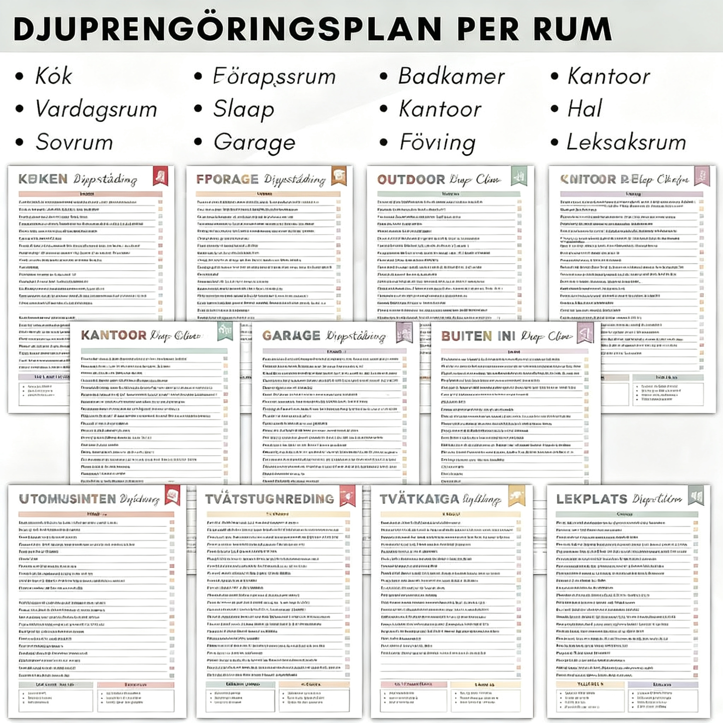 ADHD-verktygslåda för städning och organisering