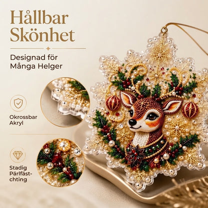 DIY pysselset för julkulor med pärlor och akryl