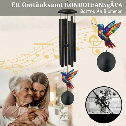 Vintage minnesvindspel i metall för trädgården