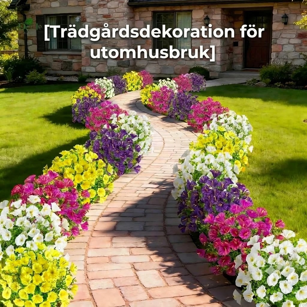 UV-tålig bukett med konstgjorda petunior