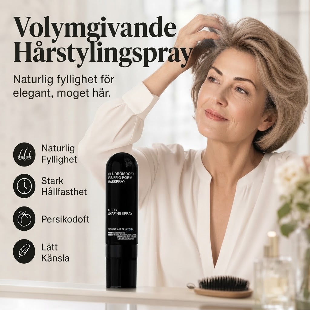 Volymgivande hårspray med persikodoft för fint hår
