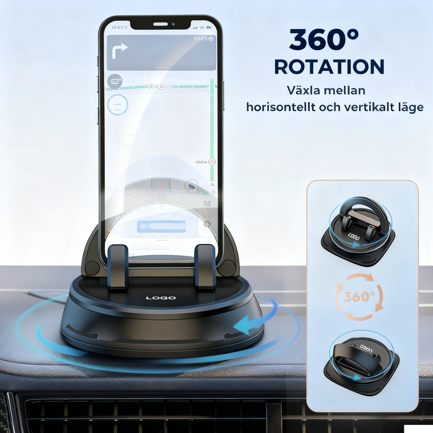 Dashboard Navigation Telefonhållare