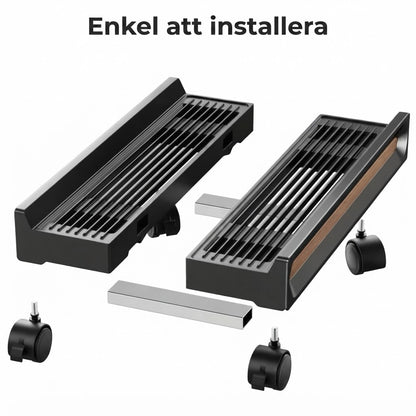 Justerbart datorstativ med hjul