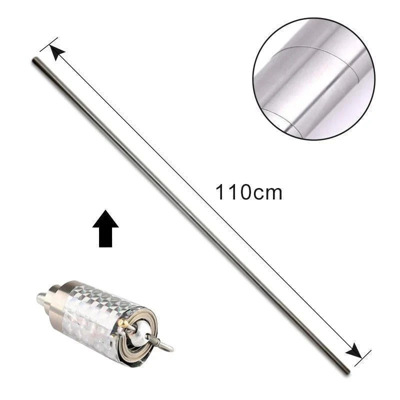 Utdragbar teleskopisk säkerhetspinne i metall