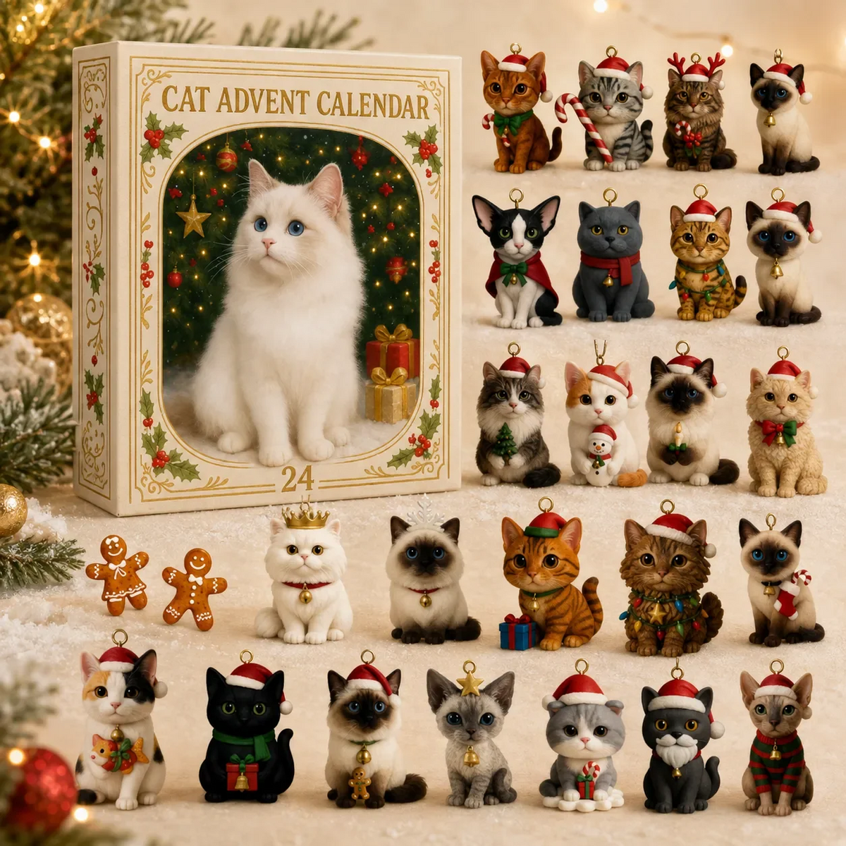 3D kattadventskalender med överraskningsaskar