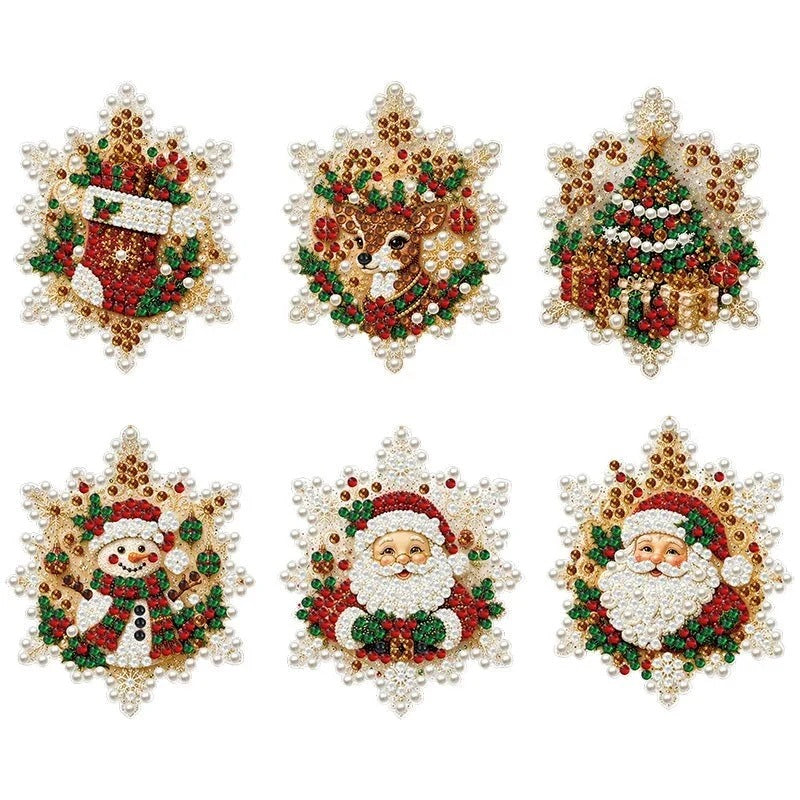 DIY pysselset för julkulor med pärlor och akryl
