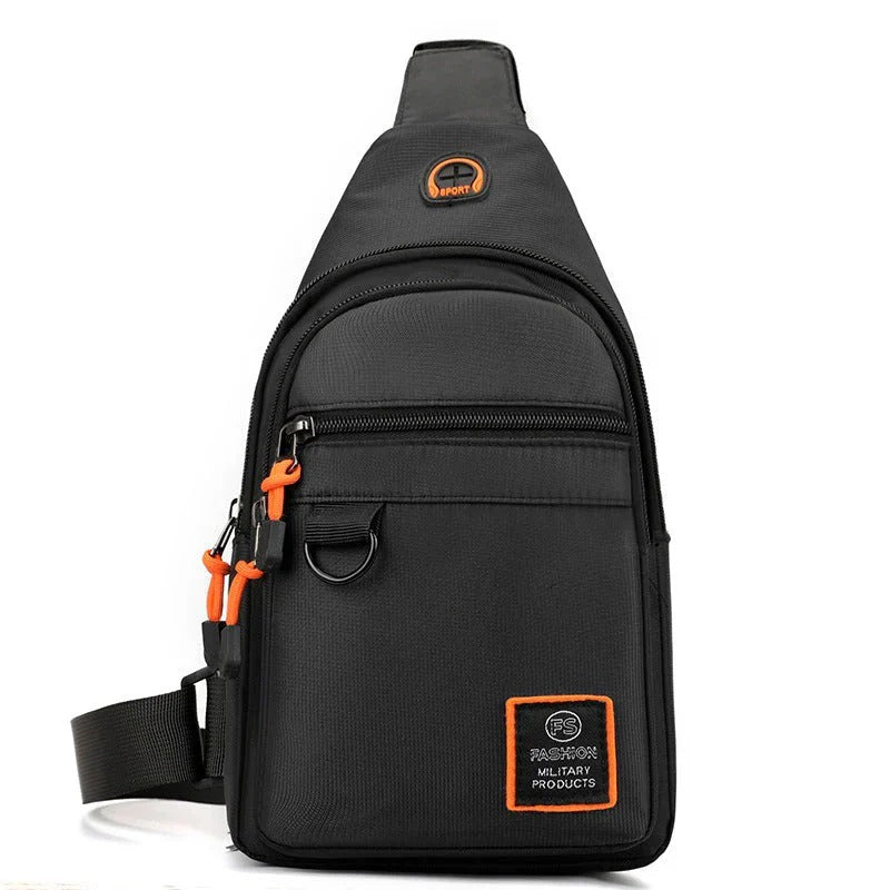 Vattentät crossbodyväska med flera förvaringsfack