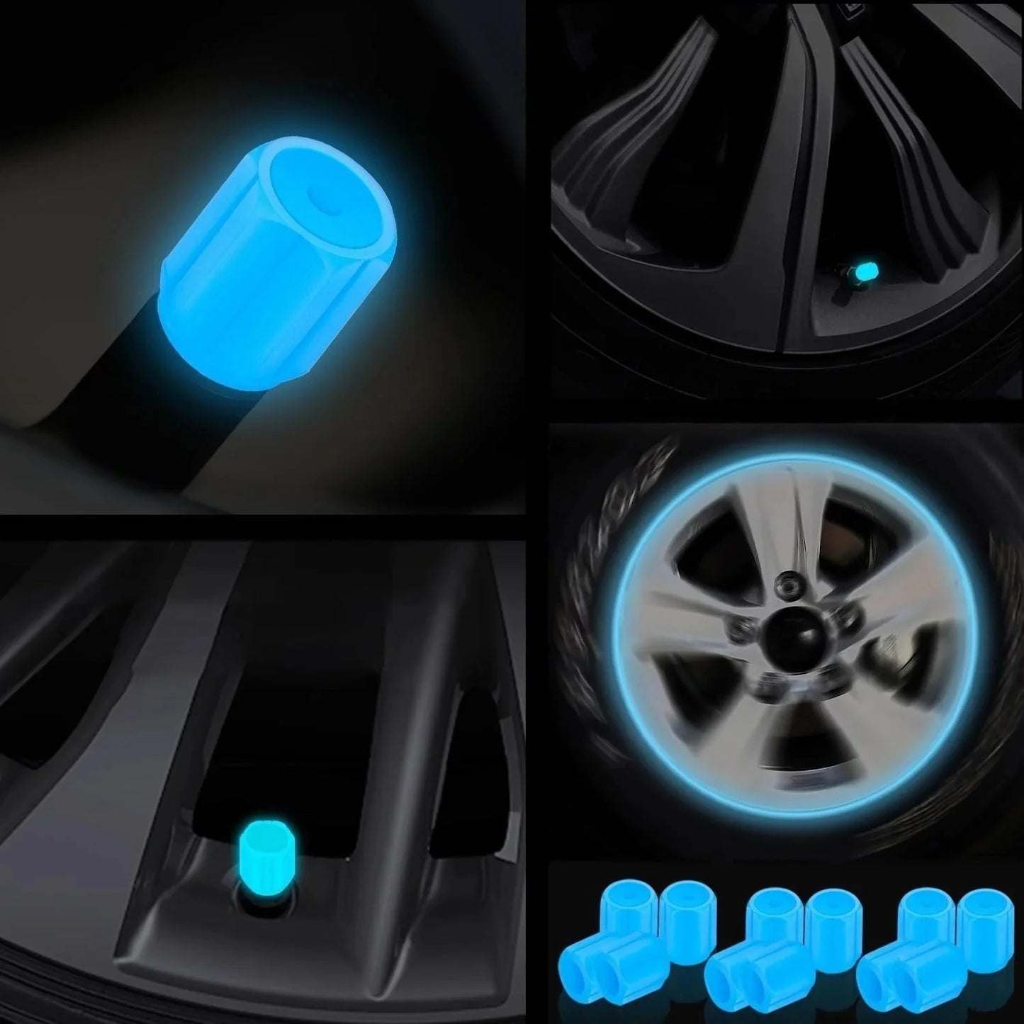 LED-ventilhattar för bil och cykel