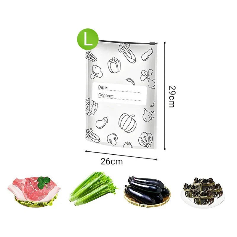 Återanvändbara täta förvaringspåsar i aluminiumfolie (10-pack)