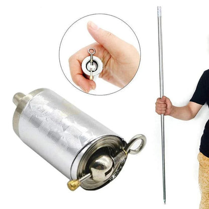 Utdragbar teleskopisk säkerhetspinne i metall