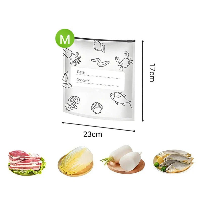 Återanvändbara täta förvaringspåsar i aluminiumfolie (10-pack)