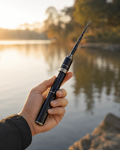 Carbon PocketRod teleskopiskt fiskespö i kolfiber 180 cm