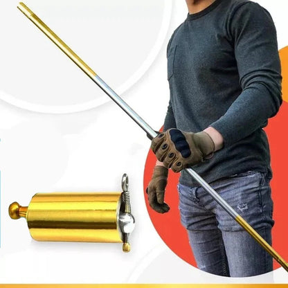 Utdragbar teleskopisk säkerhetspinne i metall