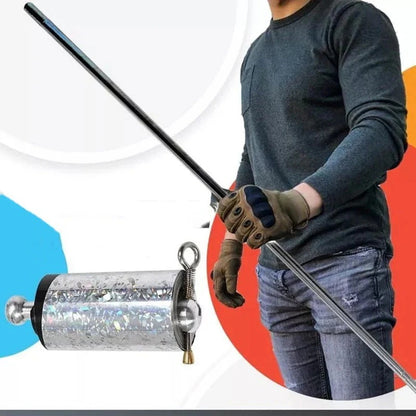 Utdragbar teleskopisk säkerhetspinne i metall
