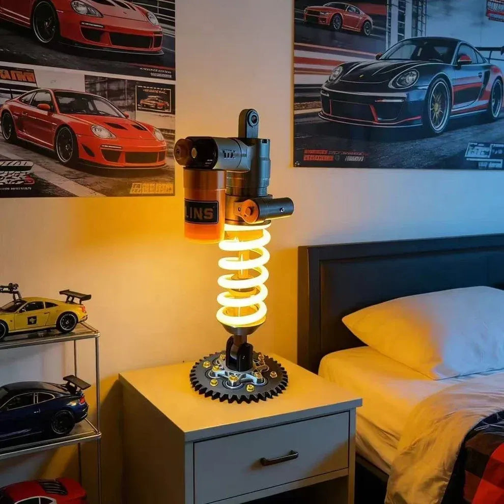 Justerbar stötdämpare med LED-lampa