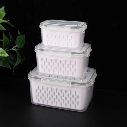 Frukt- och grönsaksbox med avtagbart durkslag – skölj, förvara och håll fräscht