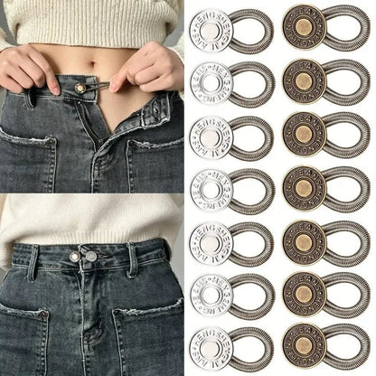 Knappförlängare i metall för byxor 10-pack