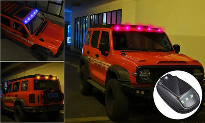 Solcellsdriven RGB-takbelysning för bil