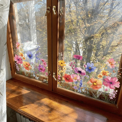 Blommor Fönsterdekaler – Stämningsfullt Och Utan Limrester