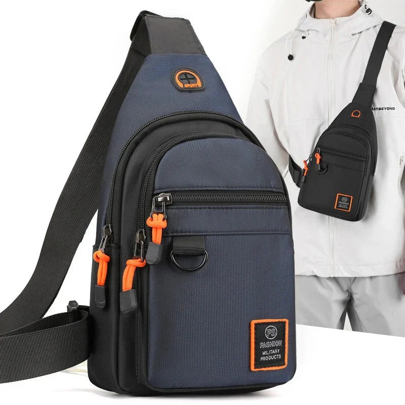 Vattentät crossbodyväska med flera förvaringsfack
