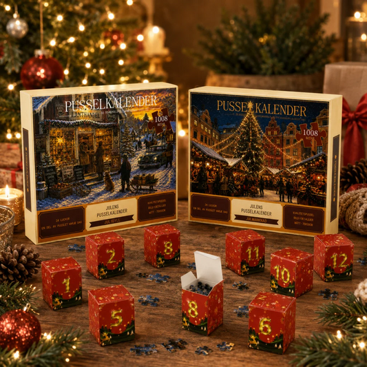 Pusseladventskalender för jul 24 dagar