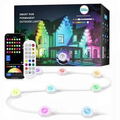 Smart RGB-ljusslinga för utomhusbruk med appstyrning