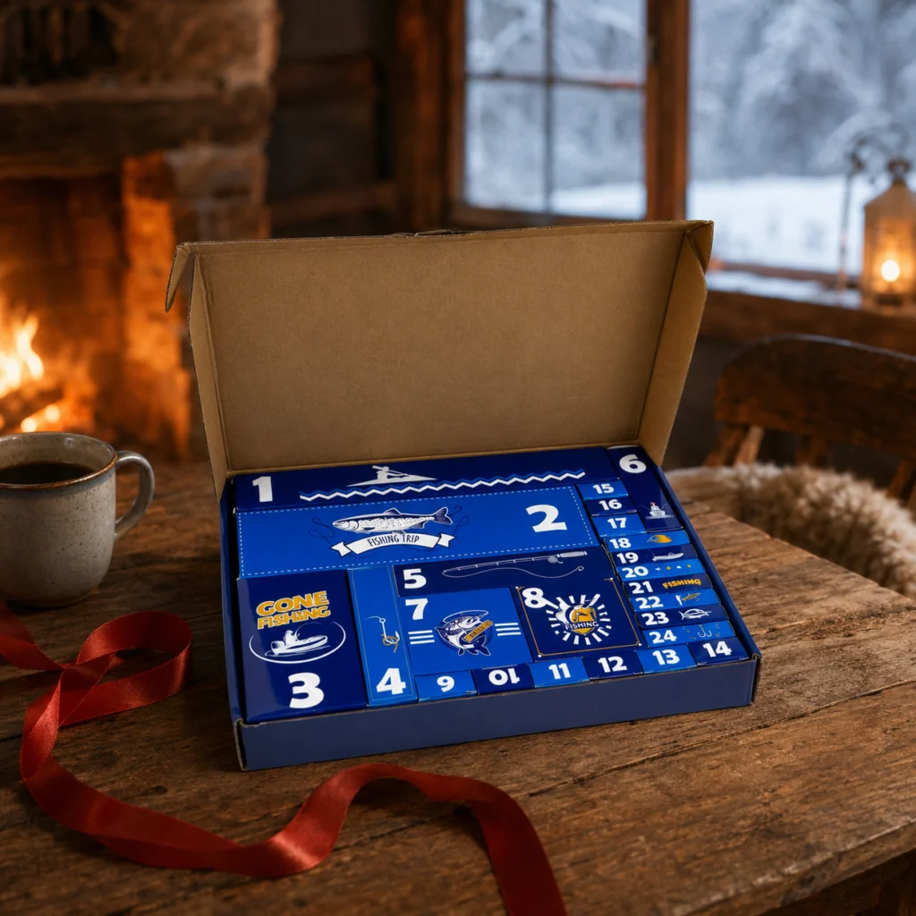 Stor fiskeadventskalender för jul