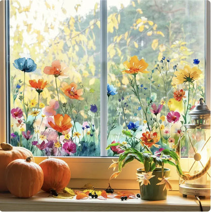 Blommor Fönsterdekaler – Stämningsfullt Och Utan Limrester