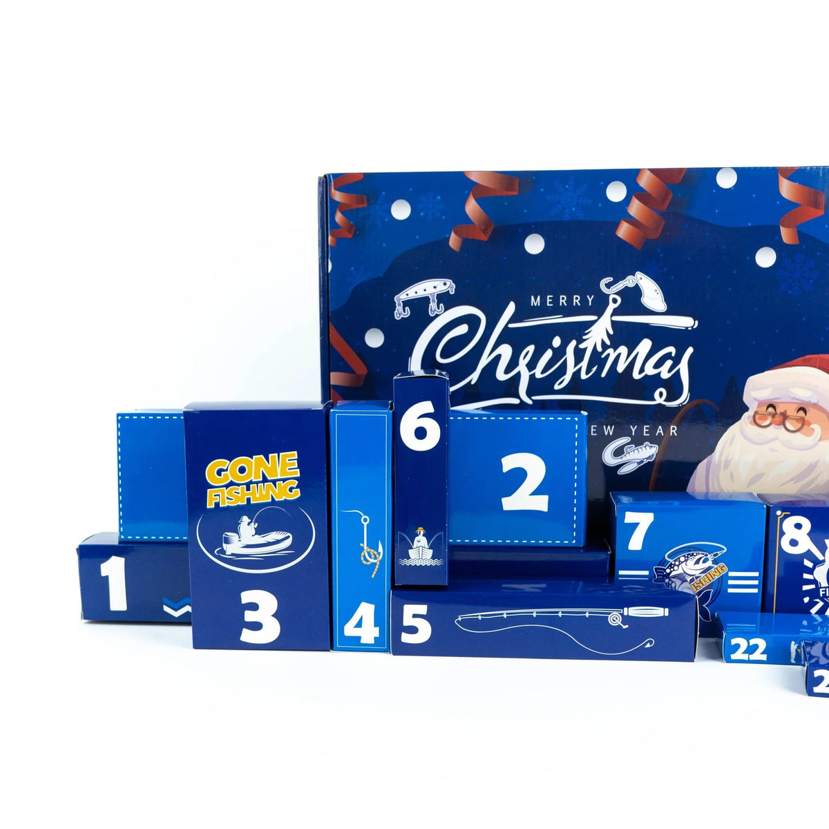 Stor fiskeadventskalender för jul