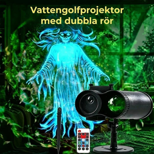 Halloweenprojektor med 10 HD projektionsmotiv