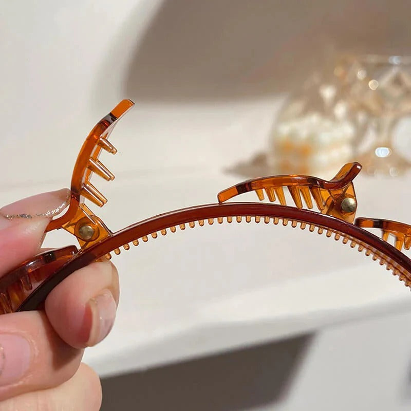 Flätat Hårband med Hårklämma