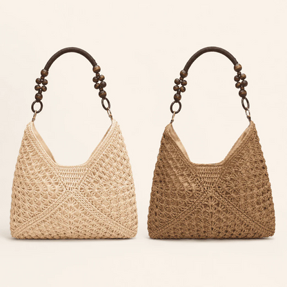 Boho Classic vävd shopperväska