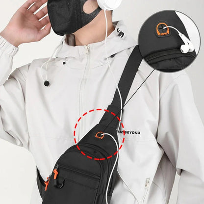 Vattentät crossbodyväska med flera förvaringsfack