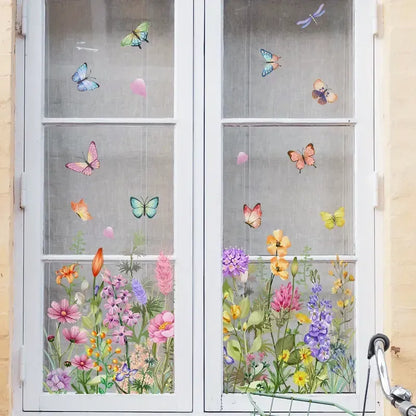 Blommor Fönsterdekaler – Stämningsfullt Och Utan Limrester