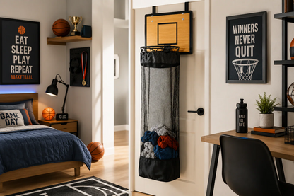 Tvättkorg med basketkorg för dörr