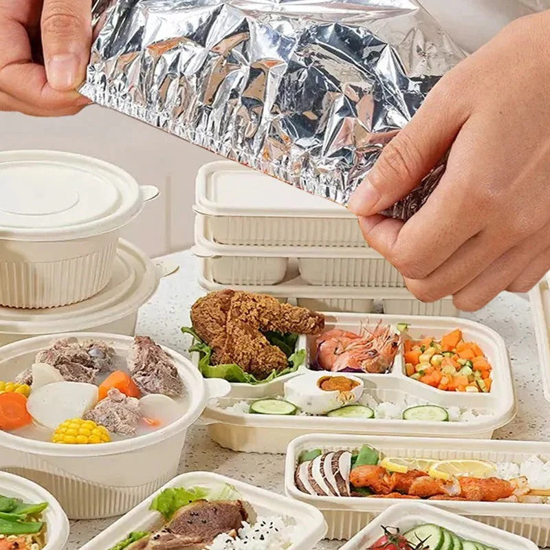 Professionella ugns- och mikrovågsäkra isoleringspåsar i aluminiumfolie – 50-pack