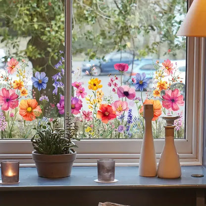 Blommor Fönsterdekaler – Stämningsfullt Och Utan Limrester
