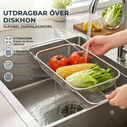 Utdragbart durkslag för diskho