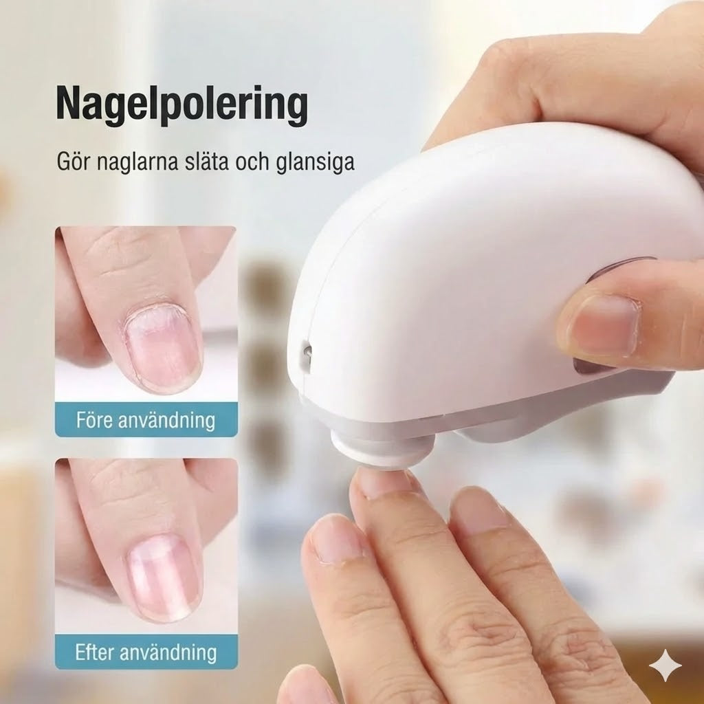 3-i-1 elektrisk poleringsmaskin och automatisk nagelklippare