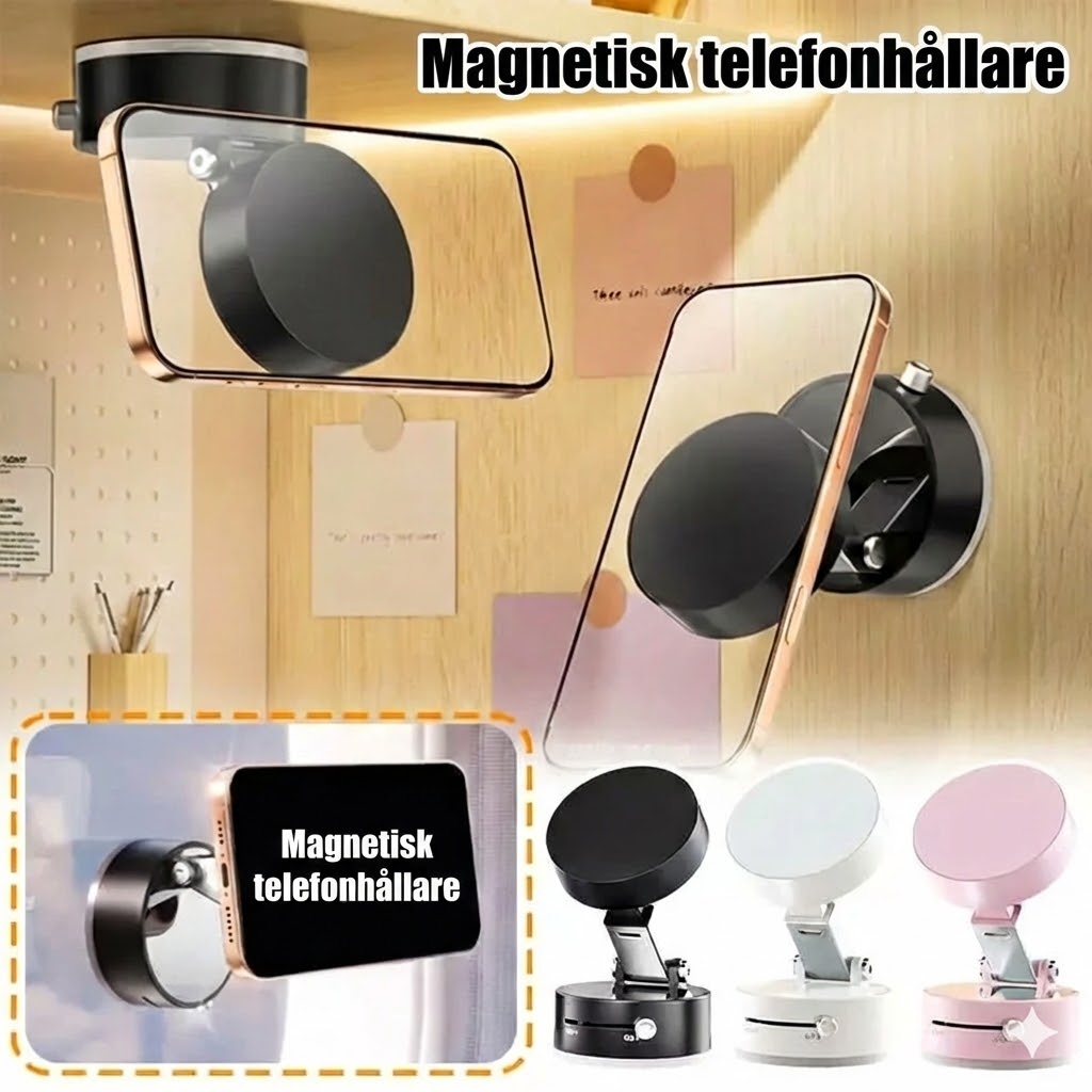 Hopvikbar bärbar magnetisk mobilhållare