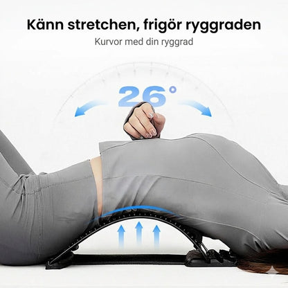 Magnetisk akupunkturmassage och ryggsträckare för ländryggen