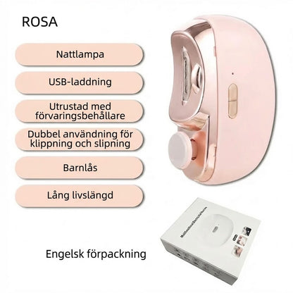 3-i-1 elektrisk poleringsmaskin och automatisk nagelklippare