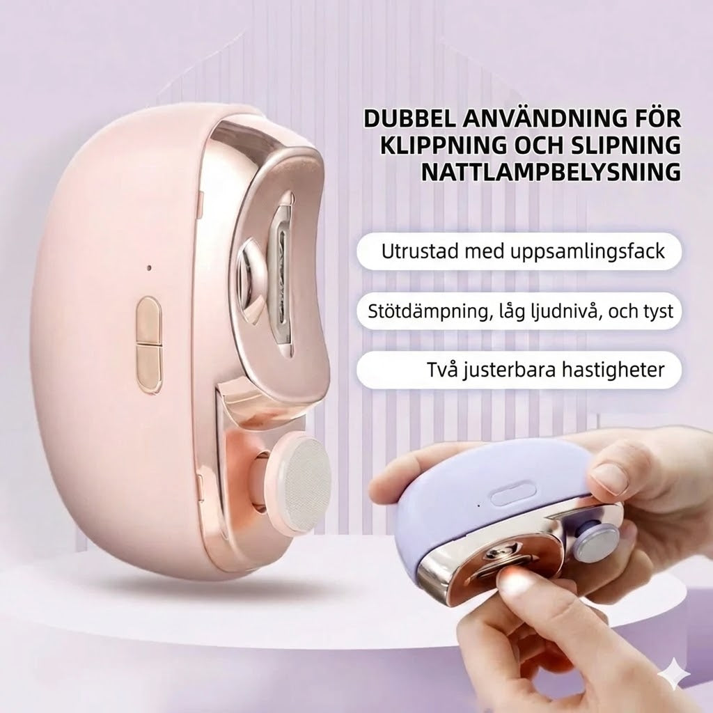 3-i-1 elektrisk poleringsmaskin och automatisk nagelklippare