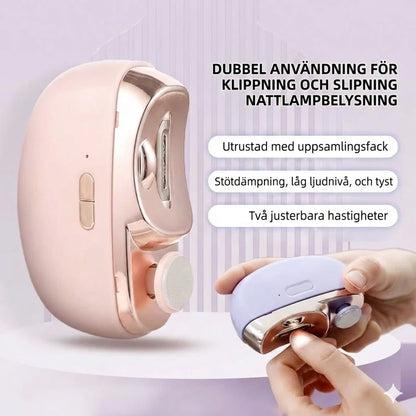3-i-1 elektrisk poleringsmaskin och automatisk nagelklippare