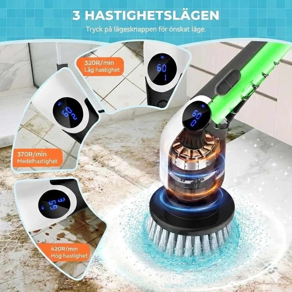 9-i-1 elektrisk rengöringsborste