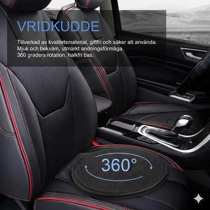 360° vridbar sittdyna – vridplatta i memory foam för bil