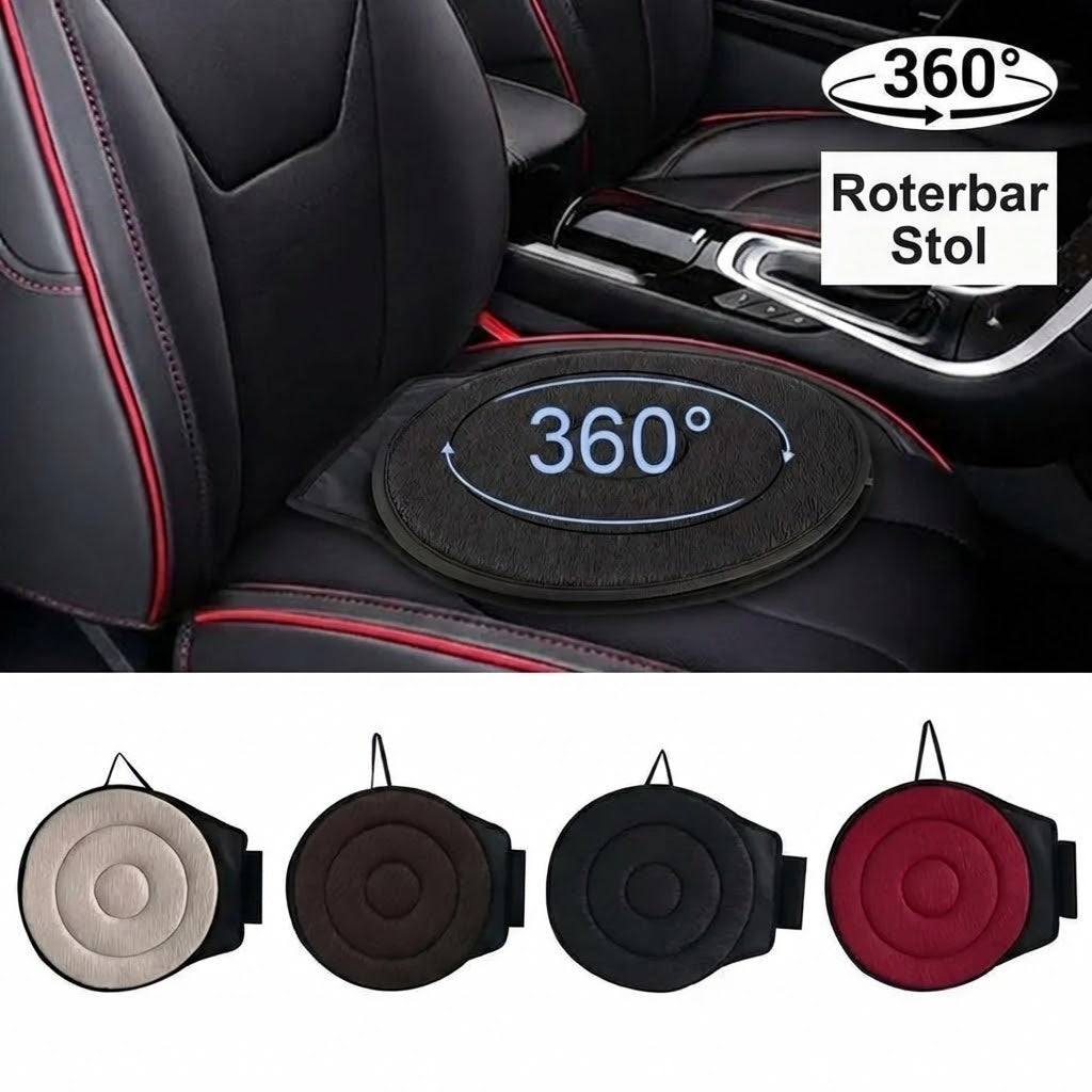 360° vridbar sittdyna – vridplatta i memory foam för bil