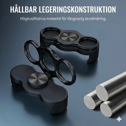 Dubbelring för tre fingrar och klämma på baksidan